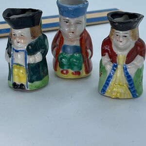 Vintage miniature Toby jugs occupied Japan colonial -style figurines